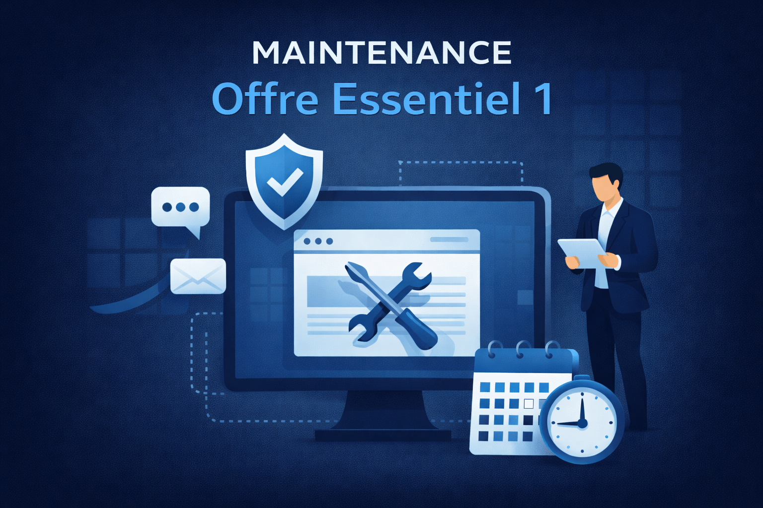 Abonnement mensuel maintenance post création site – dès 39 € / mois (optionnel)